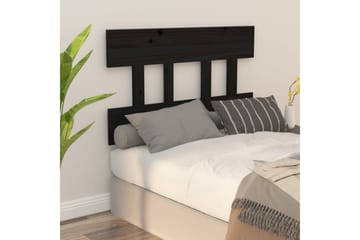 beBasic Sengegavl svart 103,5x3x81 cm heltre furu - Svart - Møbler - Senger - Sengetilbehør & sengegavl - Sengegavl