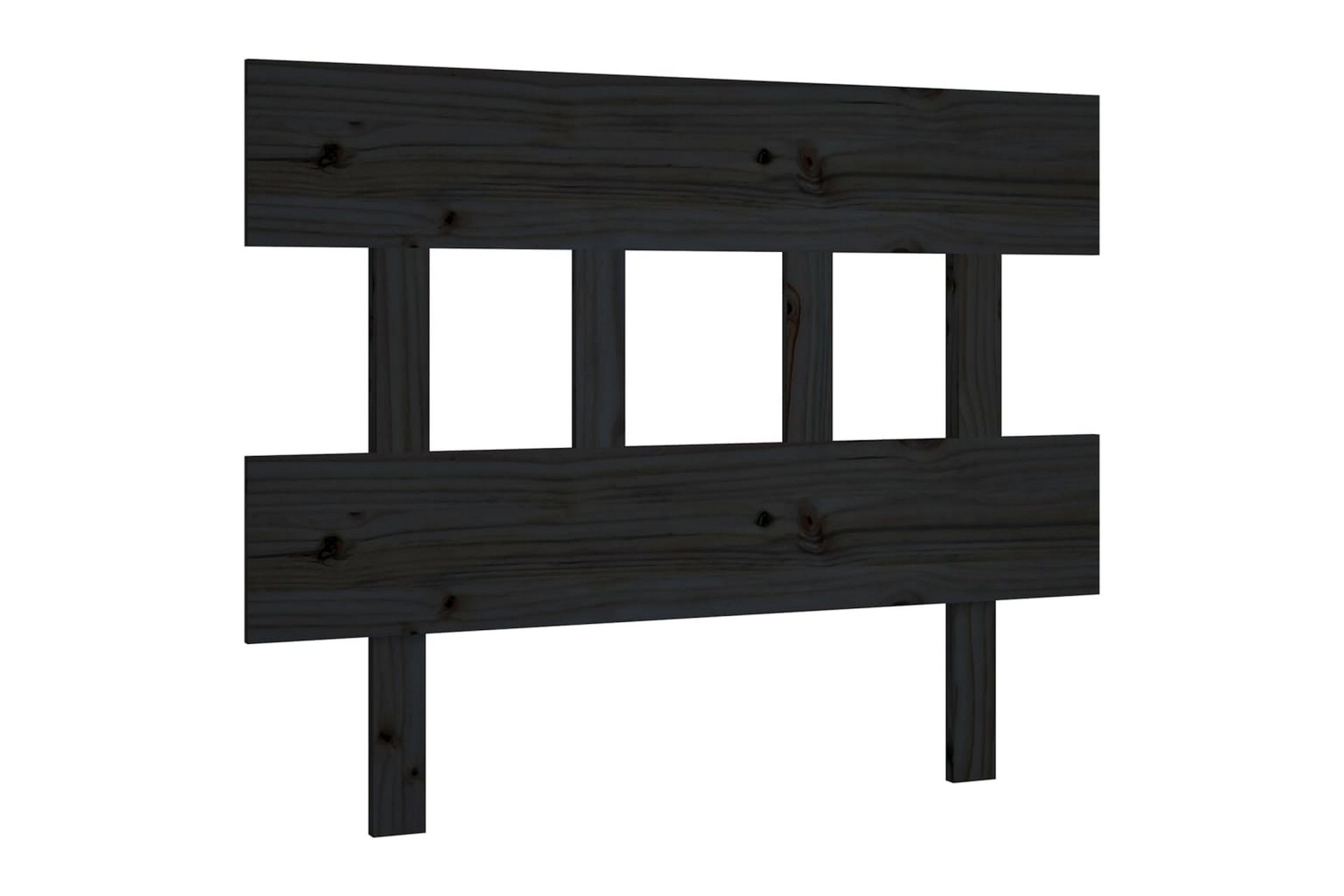beBasic Sengegavl svart 103,5x3x81 cm heltre furu - Svart - Møbler - Senger - Sengetilbehør & sengegavl - Sengegavl