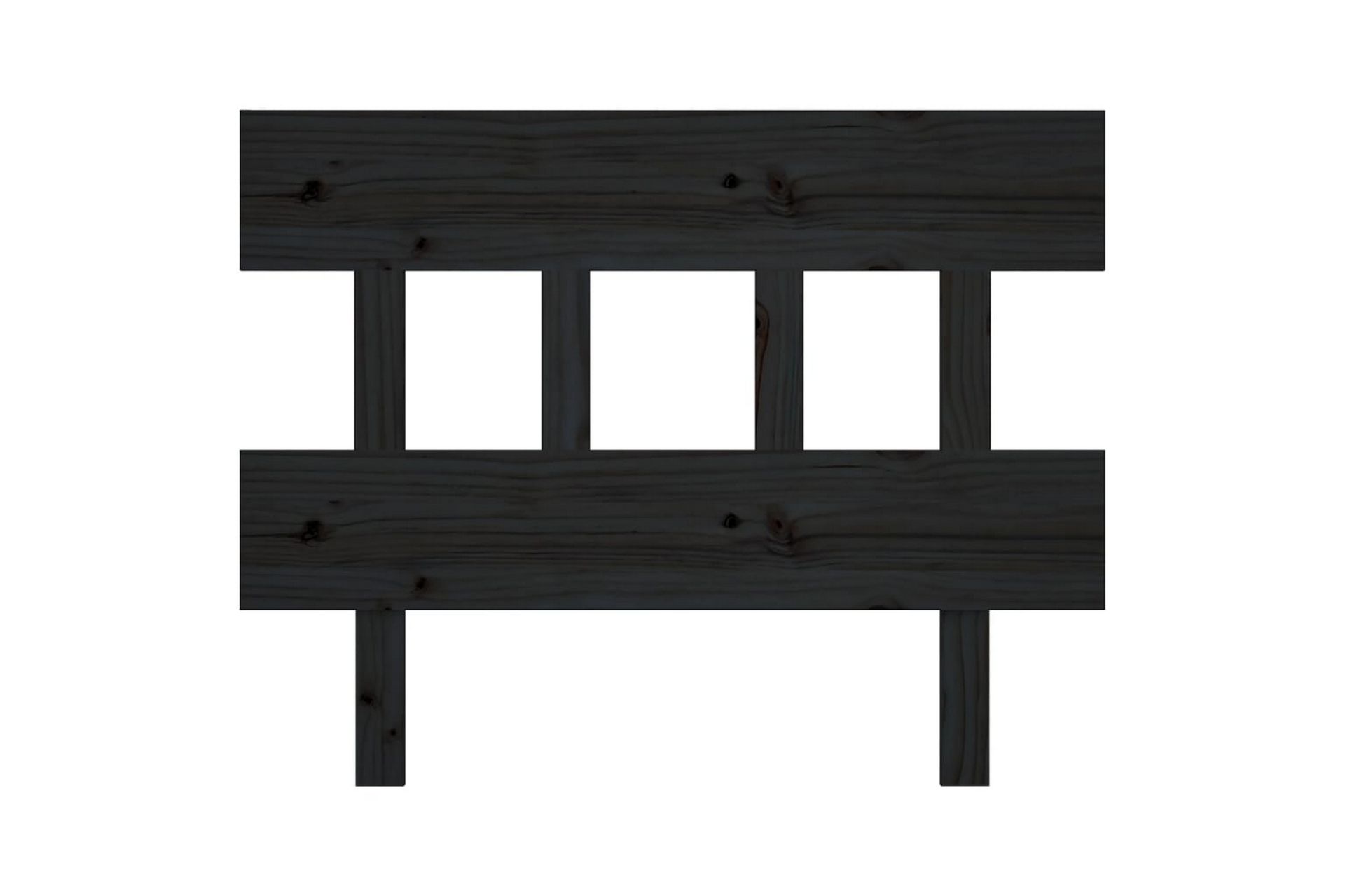 beBasic Sengegavl svart 103,5x3x81 cm heltre furu - Svart - Møbler - Senger - Sengetilbehør & sengegavl - Sengegavl
