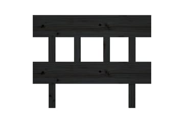 beBasic Sengegavl svart 103,5x3x81 cm heltre furu - Svart - Møbler - Senger - Sengetilbehør & sengegavl - Sengegavl