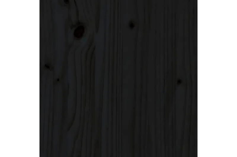 beBasic Sengegavl svart 104 x 3 x 80,5 cm heltre furu - Svart - Sengegavl