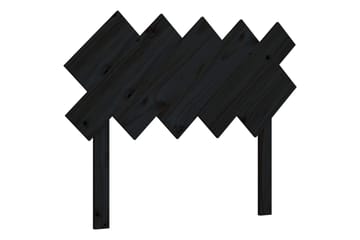 beBasic Sengegavl svart 104 x 3 x 80,5 cm heltre furu - Svart - Møbler - Senger - Sengetilbehør & sengegavl - Sengegavl