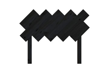 beBasic Sengegavl svart 104 x 3 x 80,5 cm heltre furu - Svart - Møbler - Senger - Sengetilbehør & sengegavl - Sengegavl