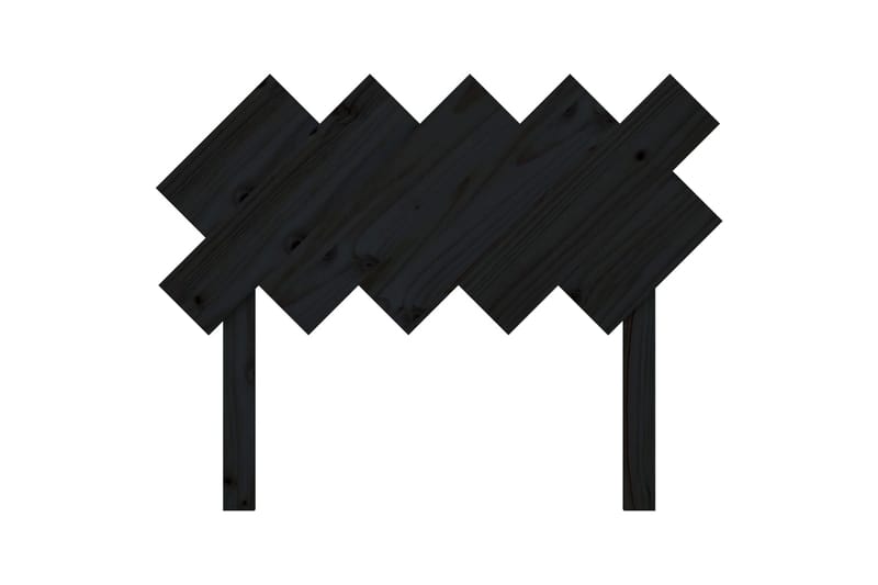 beBasic Sengegavl svart 104 x 3 x 80,5 cm heltre furu - Svart - Møbler - Senger - Sengetilbehør & sengegavl - Sengegavl