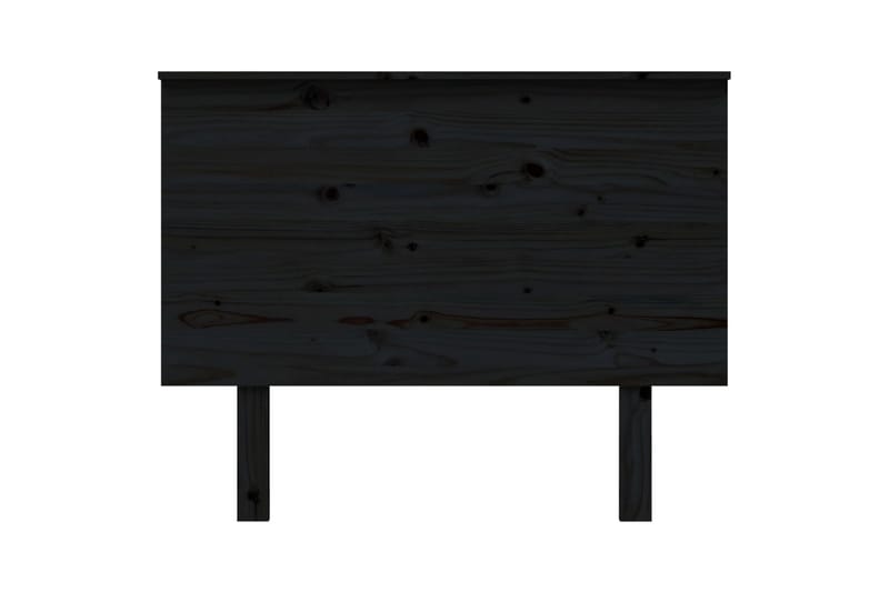 beBasic Sengegavl svart 104x6x82,5 cm heltre furu - Svart - Sengegavl