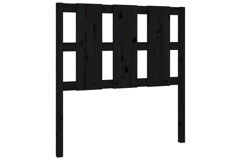 beBasic Sengegavl svart 105,5x4x100 cm heltre furu - Svart - Møbler - Senger - Sengetilbehør & sengegavl - Sengegavl