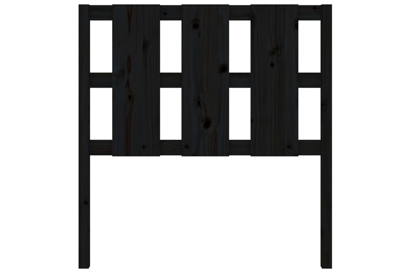 beBasic Sengegavl svart 105,5x4x100 cm heltre furu - Svart - Møbler - Senger - Sengetilbehør & sengegavl - Sengegavl