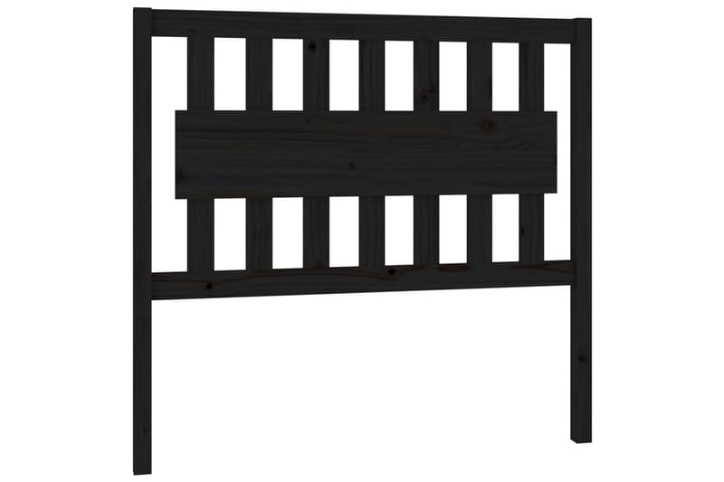 beBasic Sengegavl svart 105,5x4x100 cm heltre furu - Svart - Møbler - Senger - Sengetilbehør & sengegavl - Sengegavl