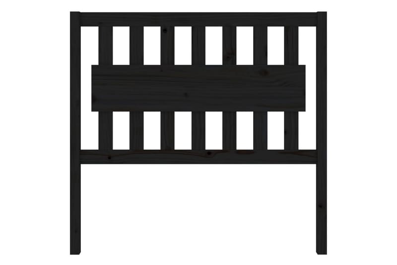 beBasic Sengegavl svart 105,5x4x100 cm heltre furu - Svart - Møbler - Senger - Sengetilbehør & sengegavl - Sengegavl