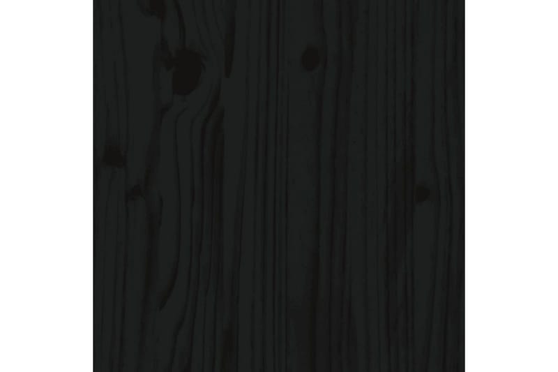 beBasic Sengegavl svart 106x4x100 cm heltre furu - Svart - Sengegavl