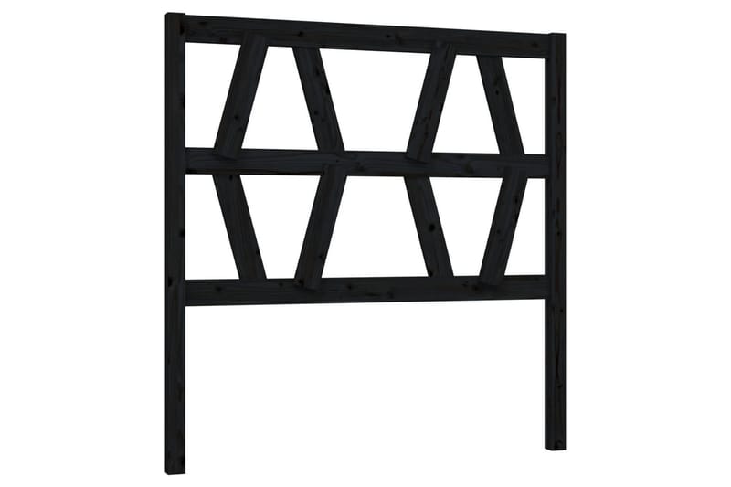 beBasic Sengegavl svart 106x4x100 cm heltre furu - Svart - Møbler - Senger - Sengetilbehør & sengegavl - Sengegavl