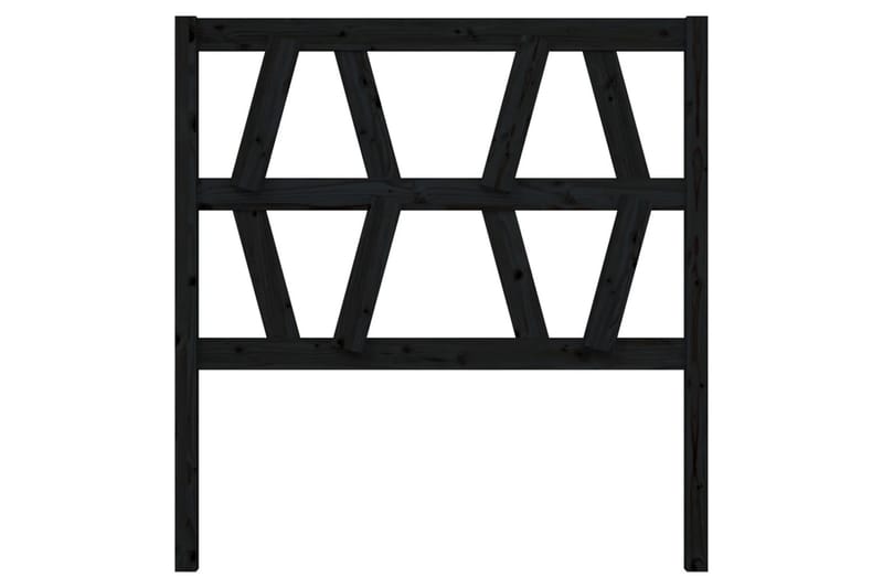 beBasic Sengegavl svart 106x4x100 cm heltre furu - Svart - Møbler - Senger - Sengetilbehør & sengegavl - Sengegavl