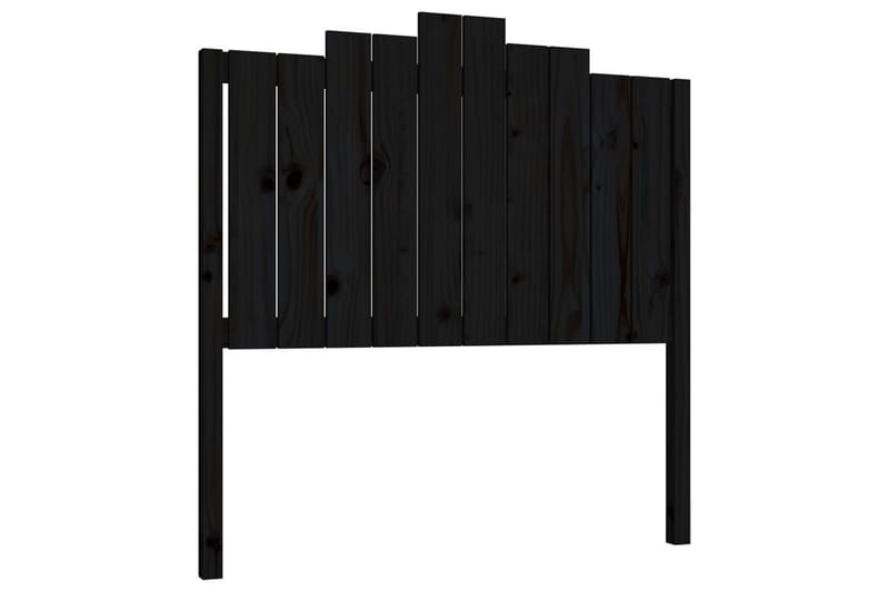 beBasic Sengegavl svart 106x4x110 cm heltre furu - Svart - Møbler - Senger - Sengetilbehør & sengegavl - Sengegavl