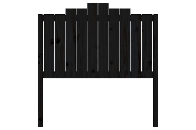 beBasic Sengegavl svart 106x4x110 cm heltre furu - Svart - Møbler - Senger - Sengetilbehør & sengegavl - Sengegavl