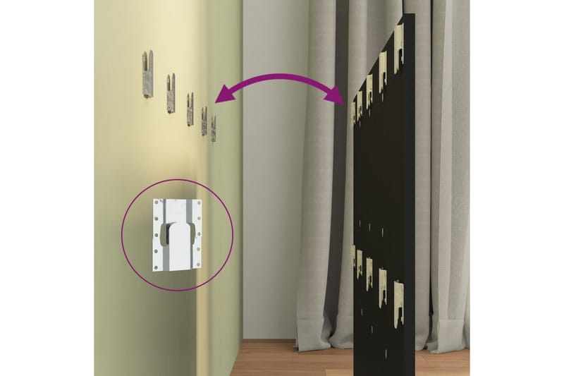 beBasic Sengegavl svart 120x1,5x80 cm konstruert tre - Svart - Møbler - Senger - Sengetilbehør & sengegavl - Sengegavl