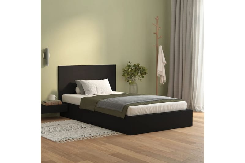 beBasic Sengegavl svart 120x1,5x80 cm konstruert tre - Svart - Møbler - Senger - Sengetilbehør & sengegavl - Sengegavl