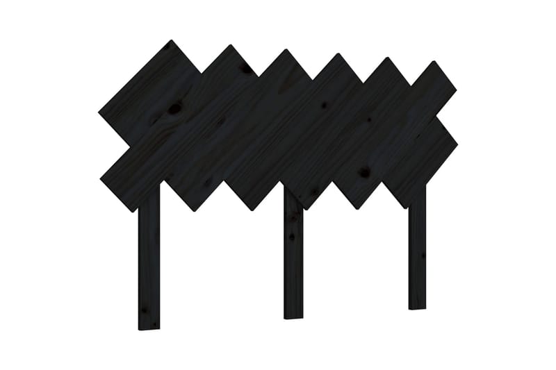 beBasic Sengegavl svart 122,5x3x80,5 cm heltre furu - Svart - Møbler - Senger - Sengetilbehør & sengegavl - Sengegavl