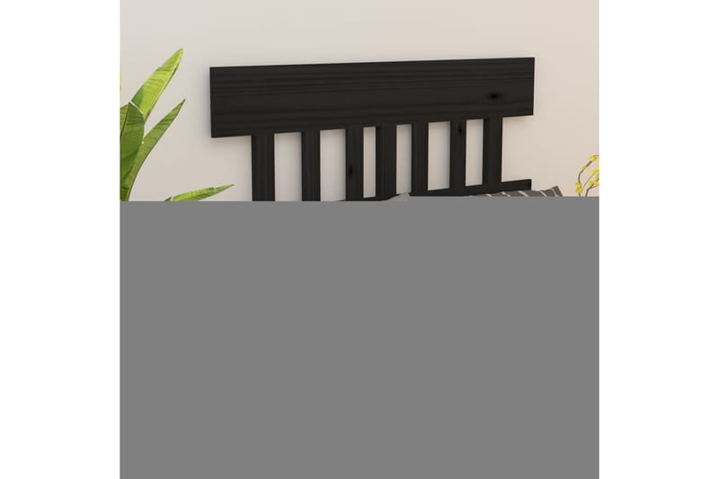 beBasic Sengegavl svart 123,5x3x81 cm heltre furu - Svart - Møbler - Senger - Sengetilbehør & sengegavl - Sengegavl