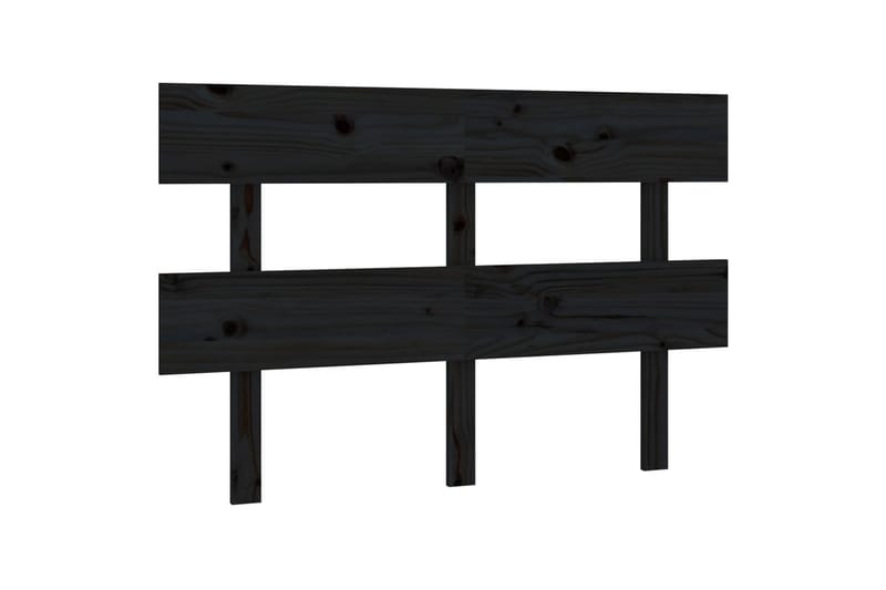 beBasic Sengegavl svart 124x3x81 cm heltre furu - Svart - Møbler - Senger - Sengetilbehør & sengegavl - Sengegavl
