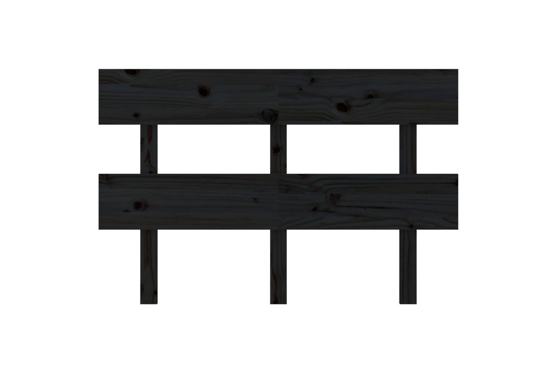 beBasic Sengegavl svart 124x3x81 cm heltre furu - Svart - Møbler - Senger - Sengetilbehør & sengegavl - Sengegavl