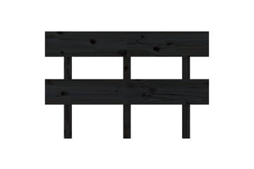 beBasic Sengegavl svart 124x3x81 cm heltre furu - Svart - Møbler - Senger - Sengetilbehør & sengegavl - Sengegavl