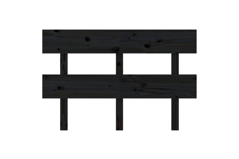 beBasic Sengegavl svart 124x3x81 cm heltre furu - Svart - Møbler - Senger - Sengetilbehør & sengegavl - Sengegavl