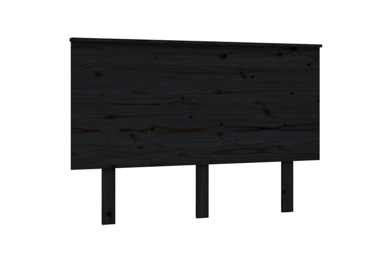 beBasic Sengegavl svart 124x6x82,5 cm heltre furu - Svart - Møbler - Senger - Sengetilbehør & sengegavl - Sengegavl