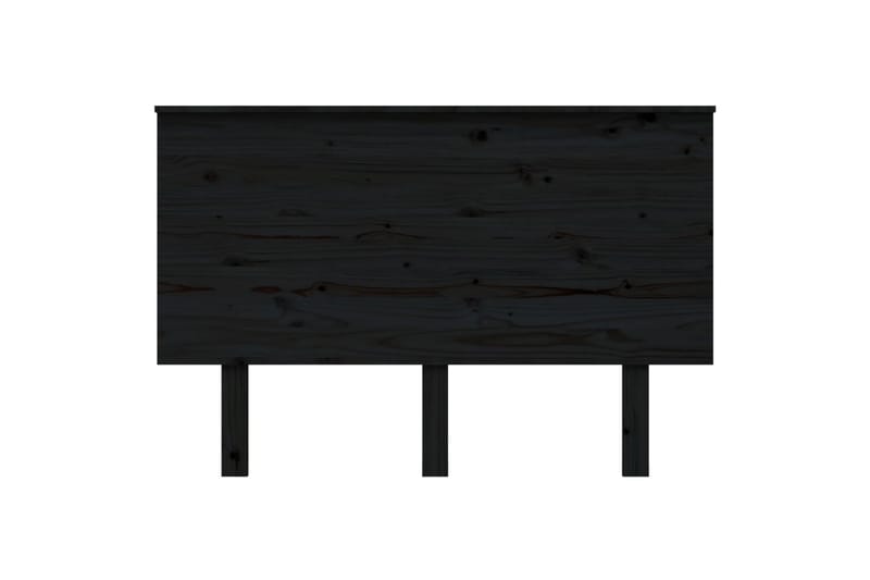 beBasic Sengegavl svart 124x6x82,5 cm heltre furu - Svart - Sengegavl