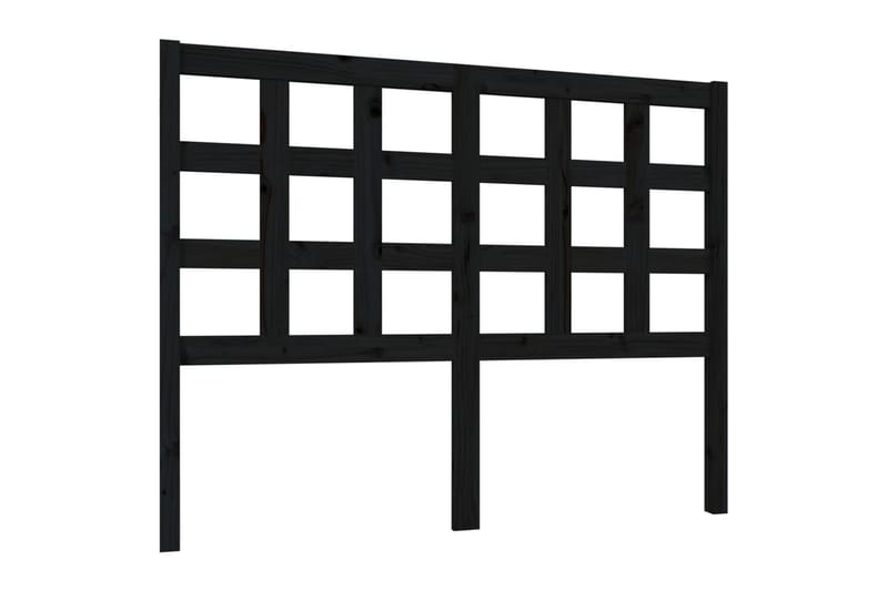 beBasic Sengegavl svart 125,5x4x100 cm heltre furu - Svart - Møbler - Senger - Sengetilbehør & sengegavl - Sengegavl