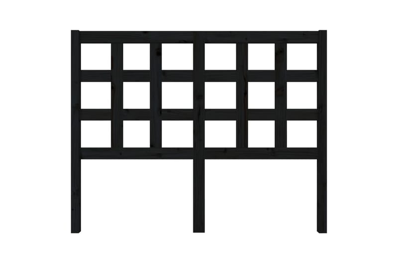 beBasic Sengegavl svart 125,5x4x100 cm heltre furu - Svart - Møbler - Senger - Sengetilbehør & sengegavl - Sengegavl