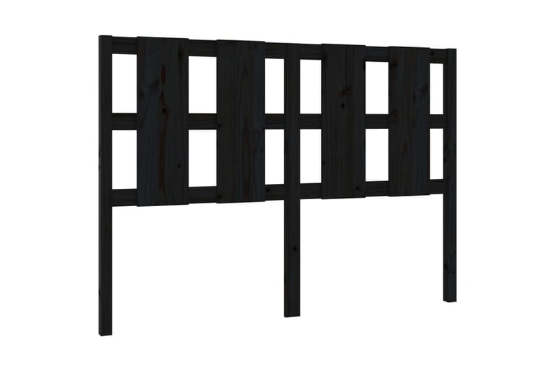 beBasic Sengegavl svart 125,5x4x100 cm heltre furu - Svart - Møbler - Senger - Sengetilbehør & sengegavl - Sengegavl
