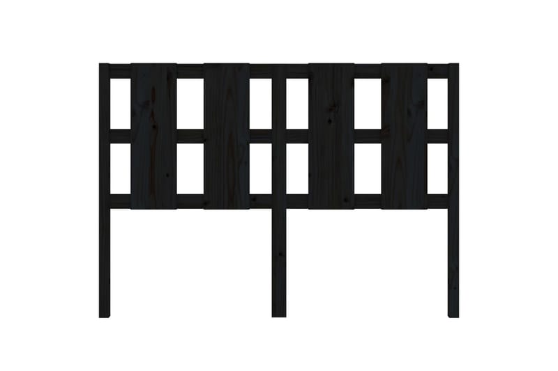 beBasic Sengegavl svart 125,5x4x100 cm heltre furu - Svart - Møbler - Senger - Sengetilbehør & sengegavl - Sengegavl