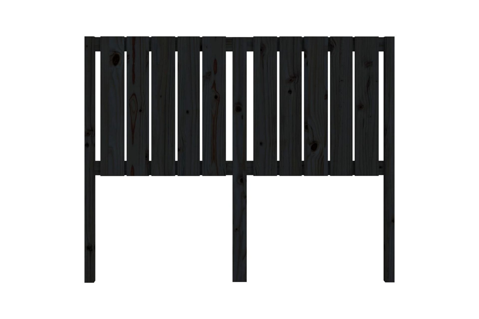 beBasic Sengegavl svart 125,5x4x100 cm heltre furu - Svart - Møbler - Senger - Sengetilbehør & sengegavl - Sengegavl