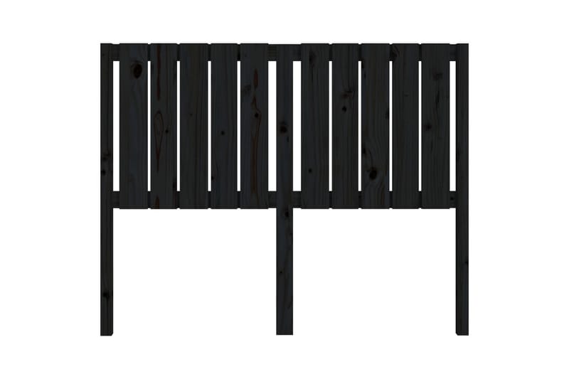 beBasic Sengegavl svart 125,5x4x100 cm heltre furu - Svart - Møbler - Senger - Sengetilbehør & sengegavl - Sengegavl