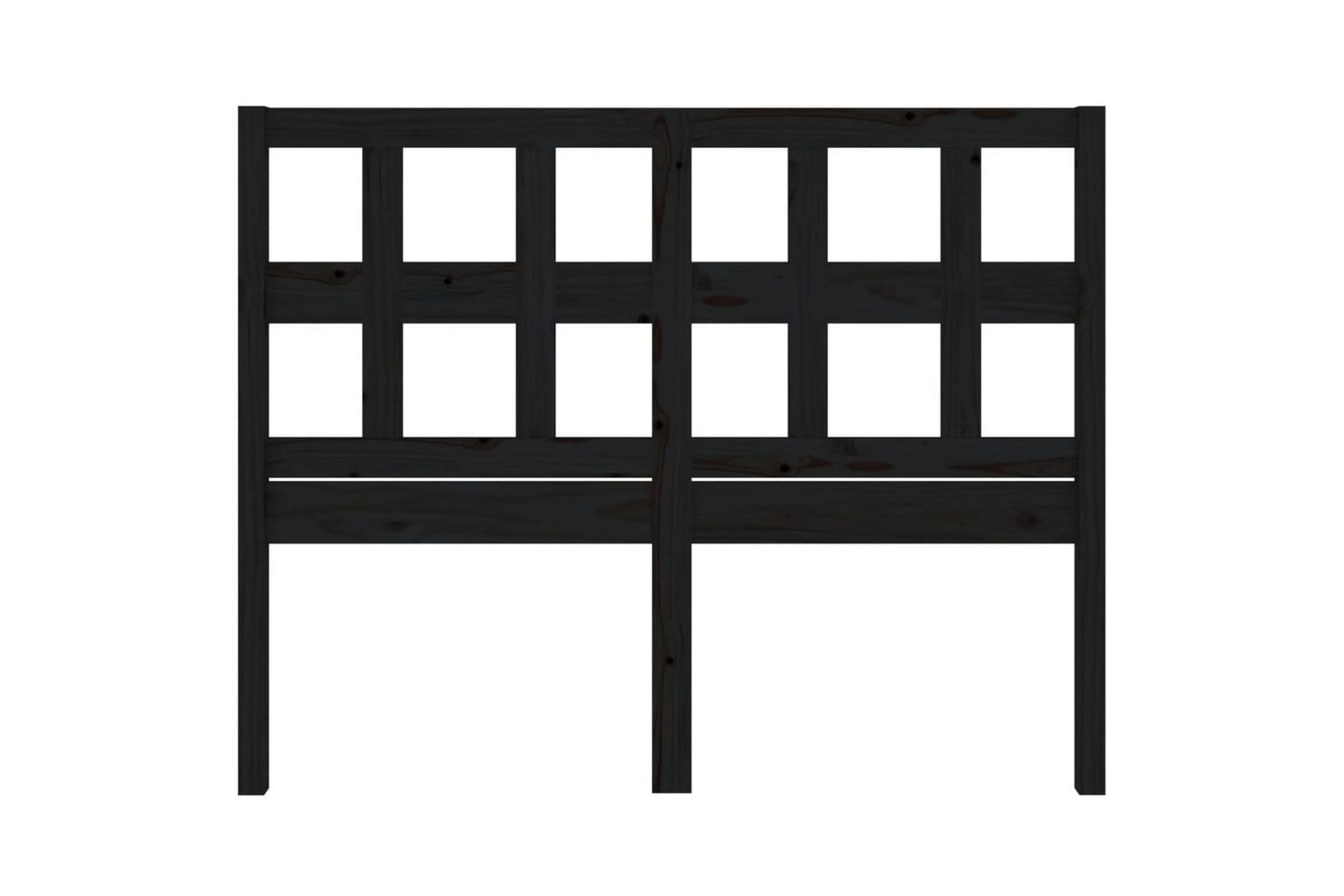 beBasic Sengegavl svart 125,5x4x100 cm heltre furu - Svart - Møbler - Senger - Sengetilbehør & sengegavl - Sengegavl