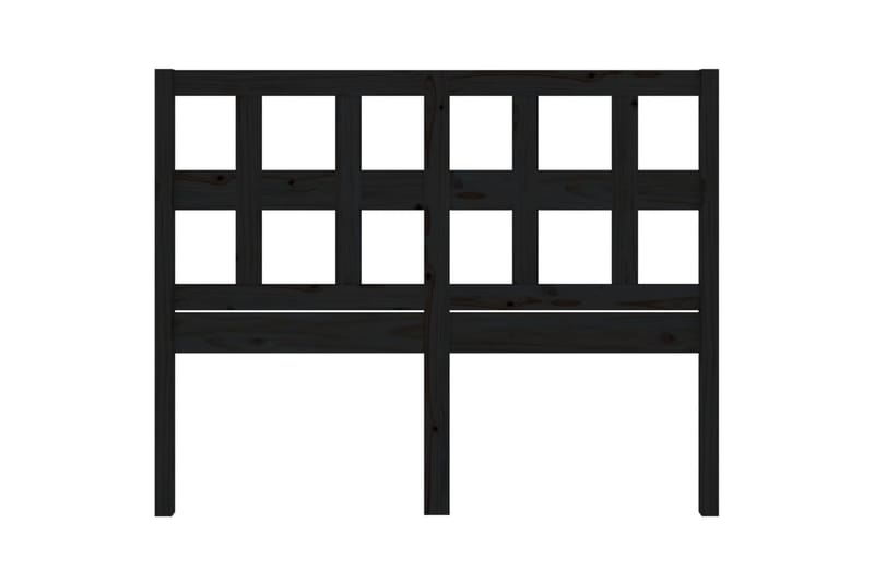 beBasic Sengegavl svart 125,5x4x100 cm heltre furu - Svart - Møbler - Senger - Sengetilbehør & sengegavl - Sengegavl