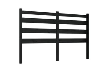 beBasic Sengegavl svart 126x4x100 cm heltre furu - Svart - Møbler - Senger - Sengetilbehør & sengegavl - Sengegavl