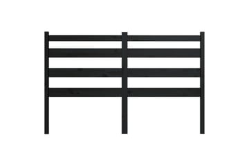 beBasic Sengegavl svart 126x4x100 cm heltre furu - Svart - Møbler - Senger - Sengetilbehør & sengegavl - Sengegavl