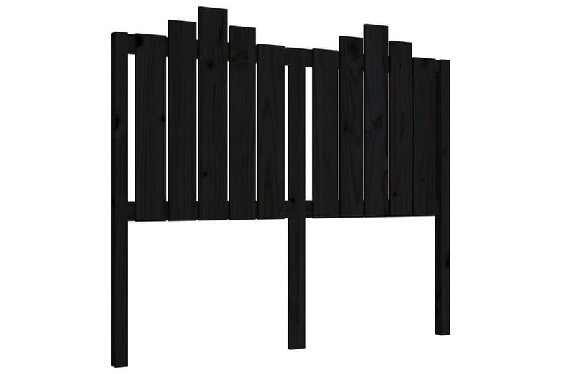 beBasic Sengegavl svart 126x4x110 cm heltre furu - Svart - Møbler - Senger - Sengetilbehør & sengegavl - Sengegavl