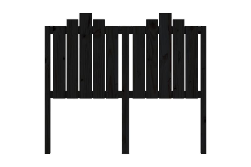 beBasic Sengegavl svart 126x4x110 cm heltre furu - Svart - Møbler - Senger - Sengetilbehør & sengegavl - Sengegavl