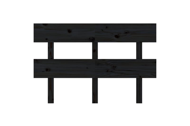 beBasic Sengegavl svart 138x3x81 cm heltre furu - Svart - Møbler - Senger - Sengetilbehør & sengegavl - Sengegavl