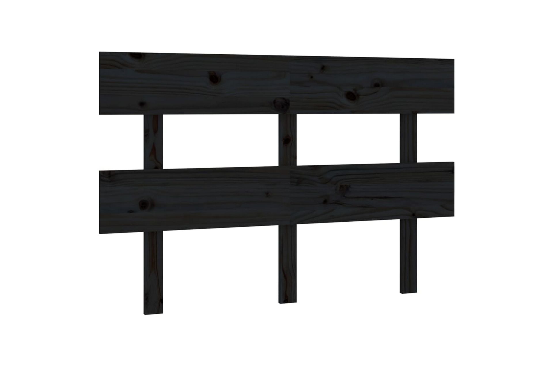 beBasic Sengegavl svart 144x3x81 cm heltre furu - Svart - Møbler - Senger - Sengetilbehør & sengegavl - Sengegavl