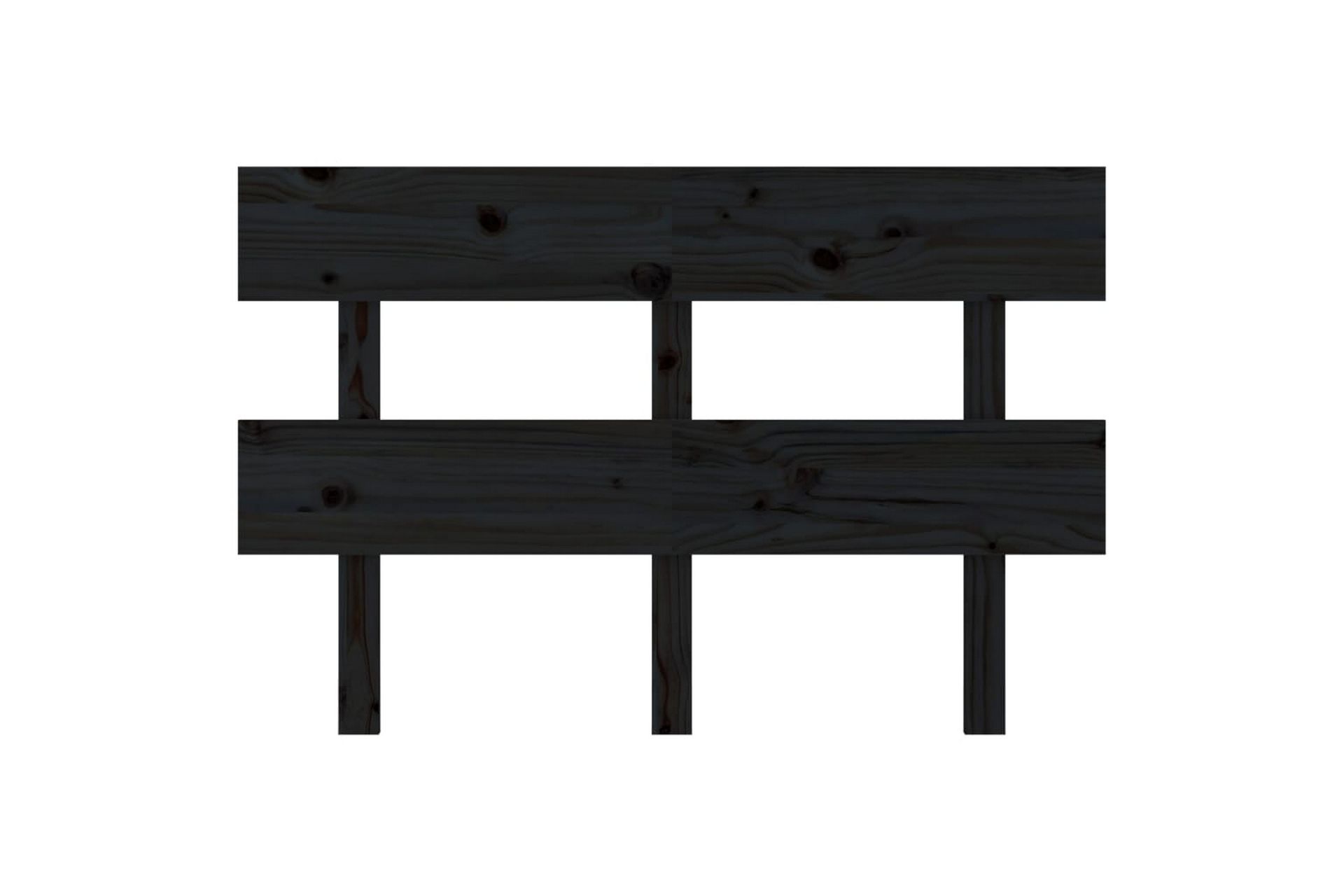 beBasic Sengegavl svart 144x3x81 cm heltre furu - Svart - Møbler - Senger - Sengetilbehør & sengegavl - Sengegavl