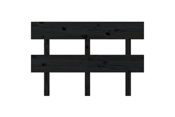 beBasic Sengegavl svart 144x3x81 cm heltre furu - Svart - Møbler - Senger - Sengetilbehør & sengegavl - Sengegavl