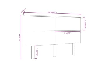 beBasic Sengegavl svart 144x6x82,5 cm heltre furu - Svart - Møbler - Senger - Sengetilbehør & sengegavl - Sengegavl