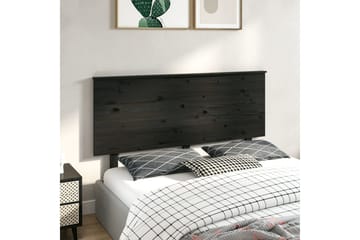 beBasic Sengegavl svart 144x6x82,5 cm heltre furu - Svart - Møbler - Senger - Sengetilbehør & sengegavl - Sengegavl