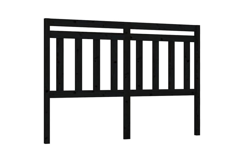 beBasic Sengegavl svart 146x4x100 cm heltre furu - Svart - Møbler - Senger - Sengetilbehør & sengegavl - Sengegavl