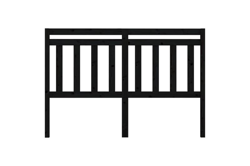 beBasic Sengegavl svart 146x4x100 cm heltre furu - Svart - Møbler - Senger - Sengetilbehør & sengegavl - Sengegavl