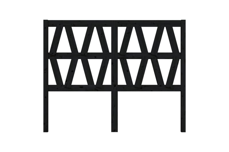 beBasic Sengegavl svart 146x4x100 cm heltre furu - Svart - Møbler - Senger - Sengetilbehør & sengegavl - Sengegavl