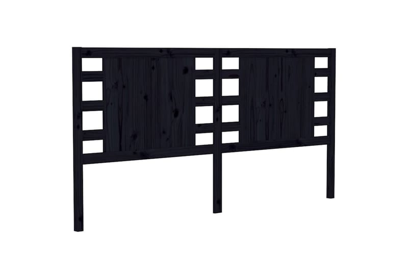 beBasic Sengegavl svart 146x4x100 cm heltre furu - Svart - Møbler - Senger - Sengetilbehør & sengegavl - Sengegavl